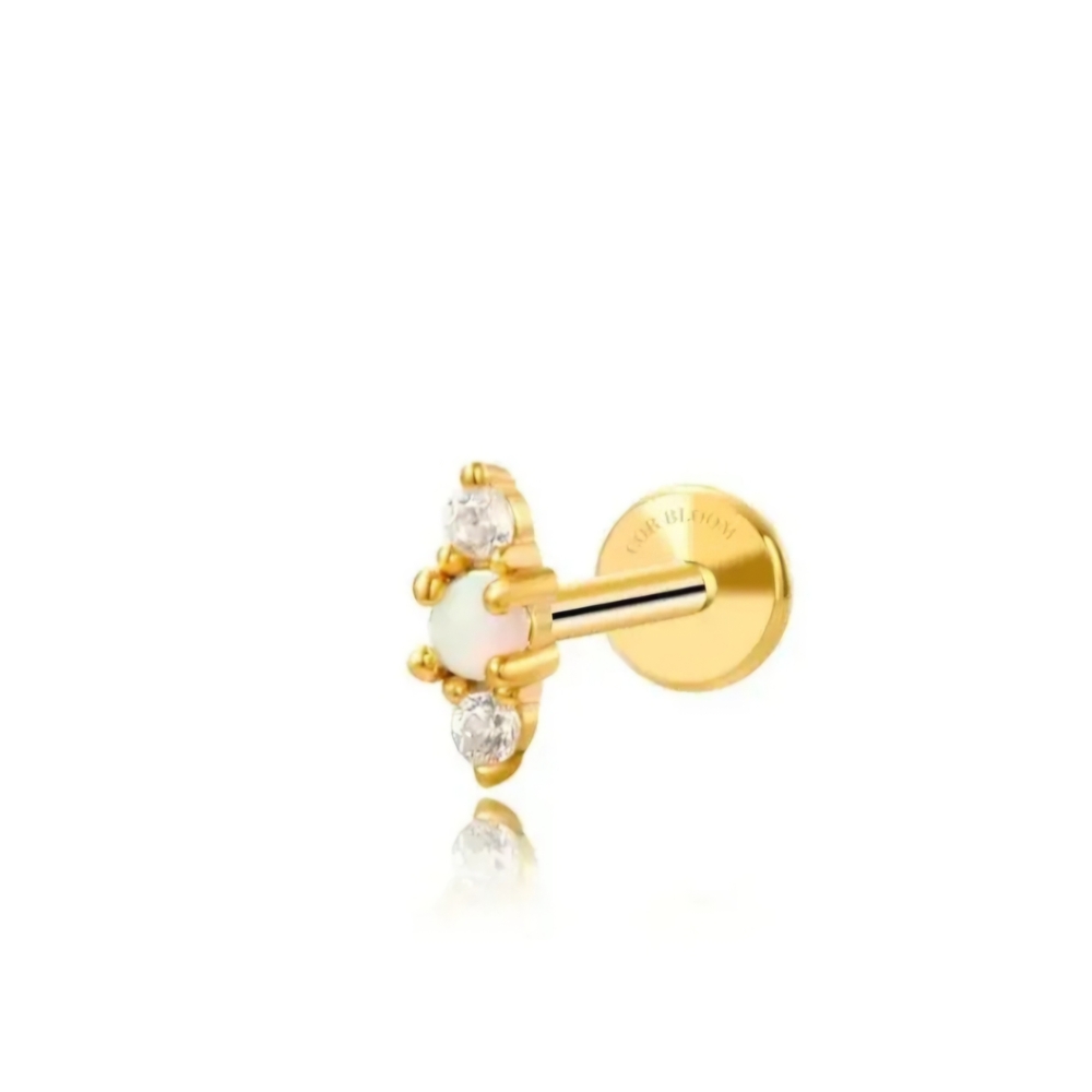 Cor Bloom Hera Opal Labret Piercing Stud